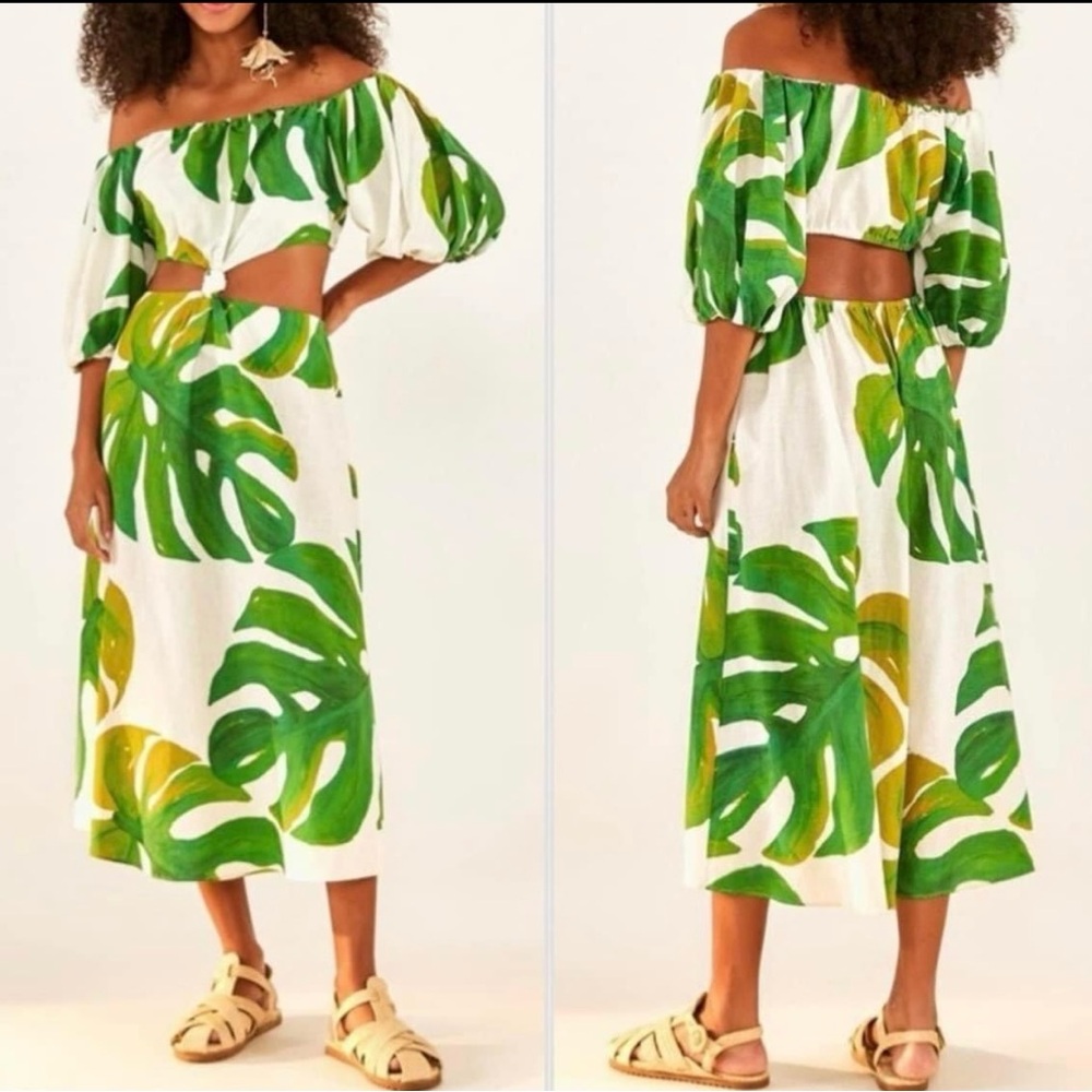 NWT Farm Rio XS Monstera Dress!